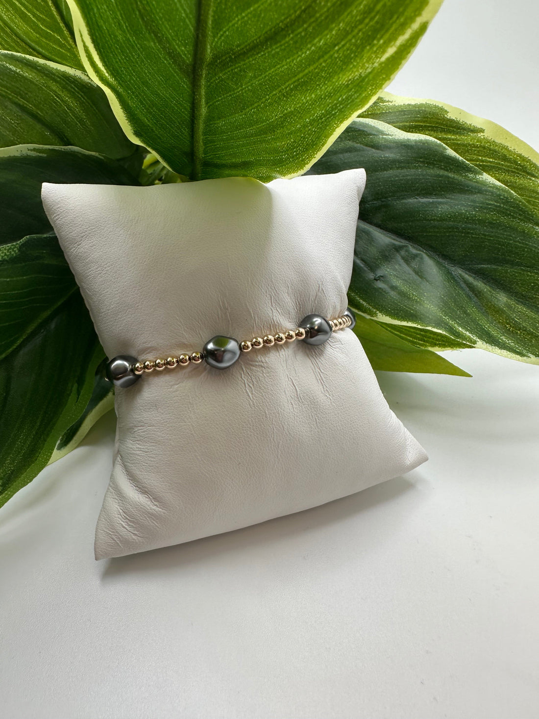 Enewton Admire Gold 3mm Bead Bracelet- Dark Grey JEWELRY ENEWTON 