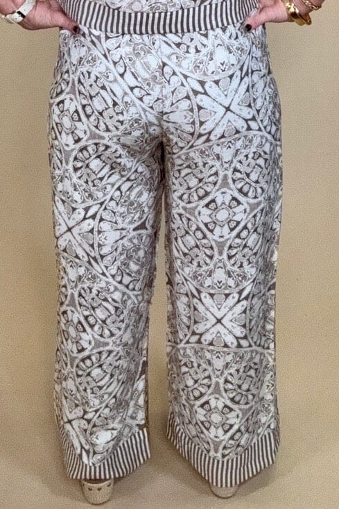 Printed Pull On Pant w/Bow BOTTOMS SHE&amp;SKY 