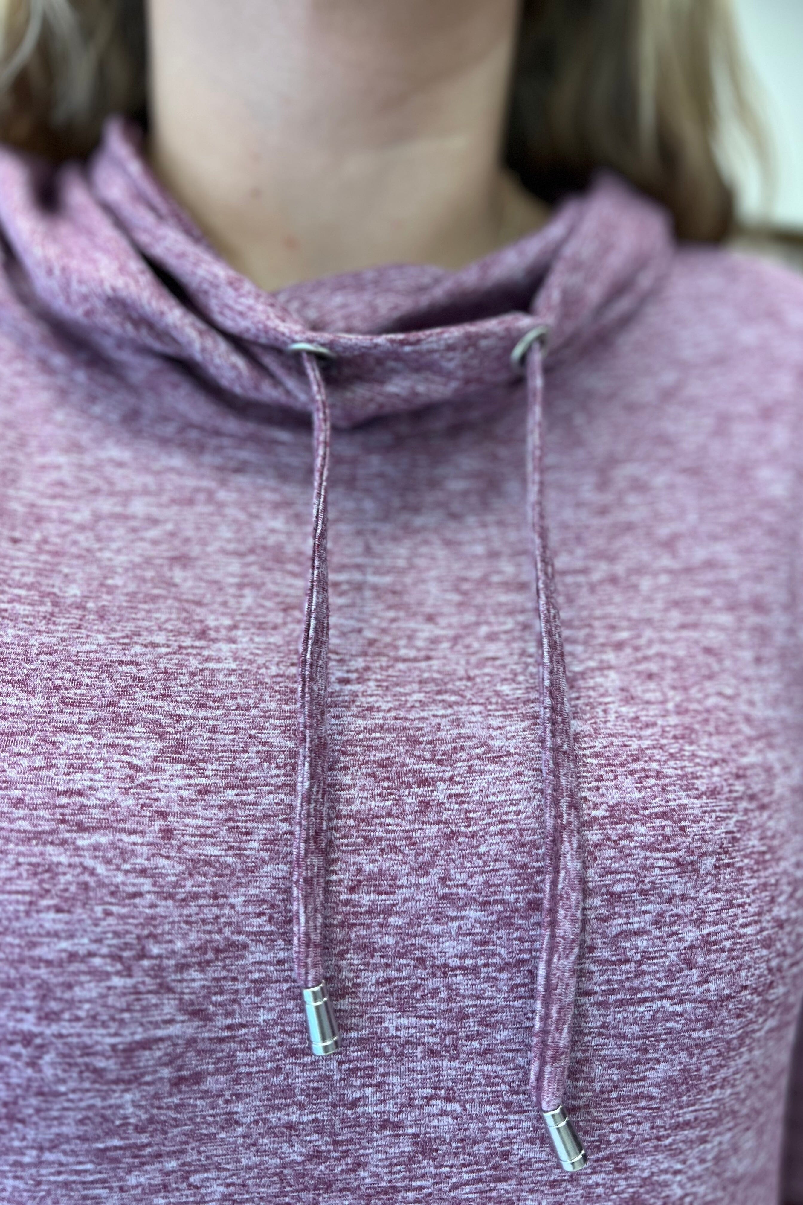 Long Sleeve Cowl Neck Pullover w/Pocket MISSY TOP SPECIAL SOUTHERN LADY 