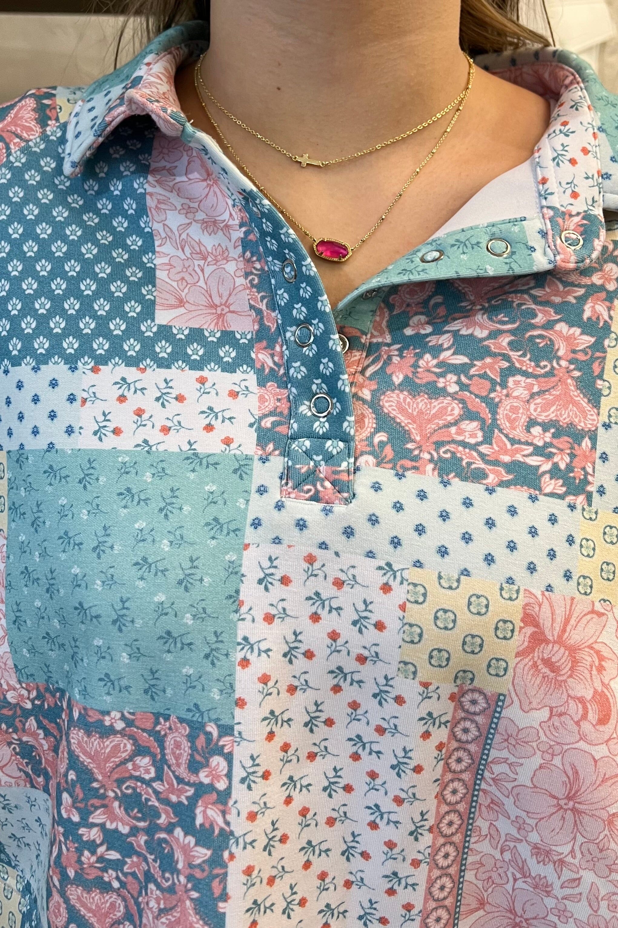 Quilted Long Sleeve Top JRTOP CASUAL TOP SIMPLY SOUTHERN 