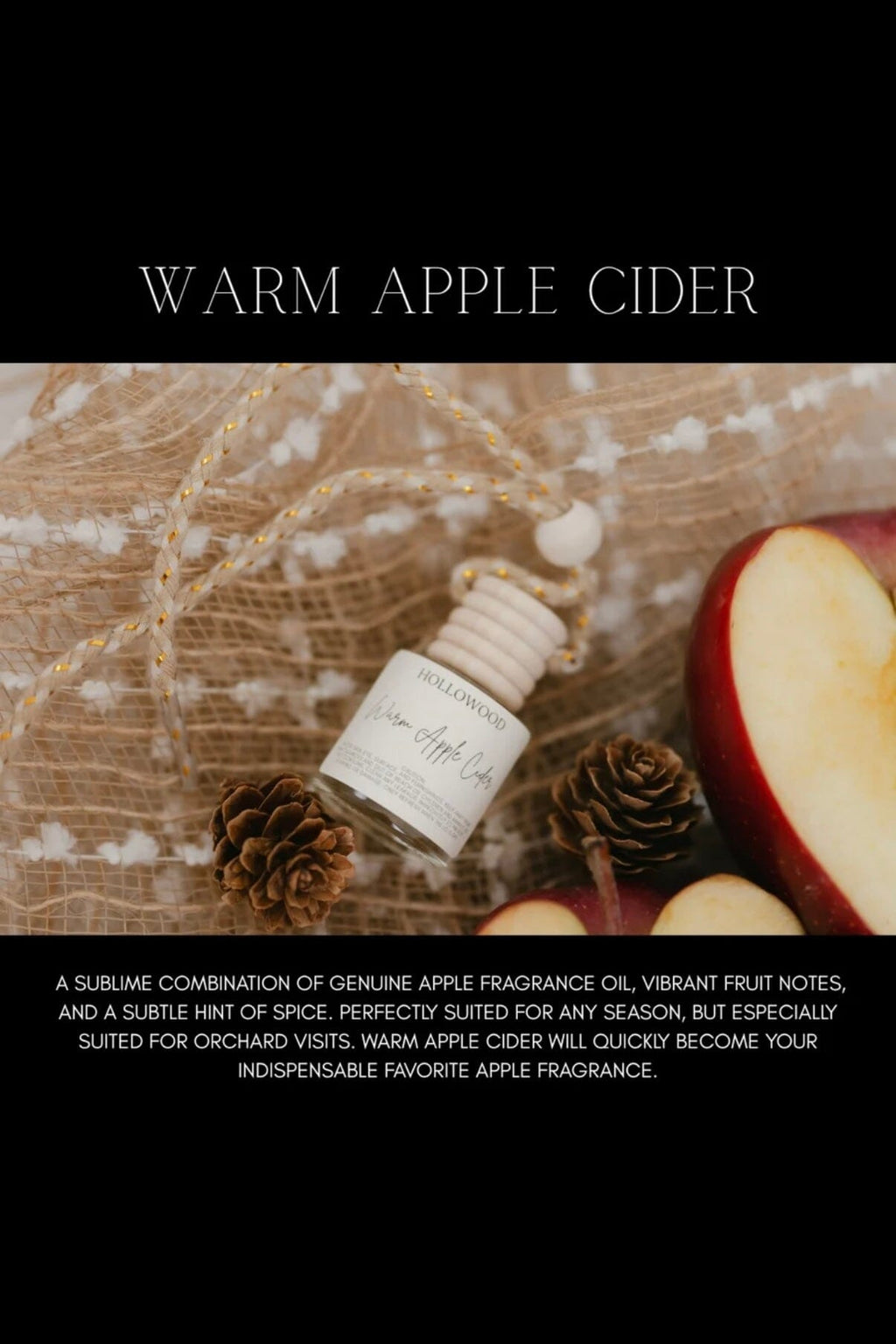 Car Diffuser Warm Apple Cider GIFT/OTHER HOLLOWOOD CANDLES 