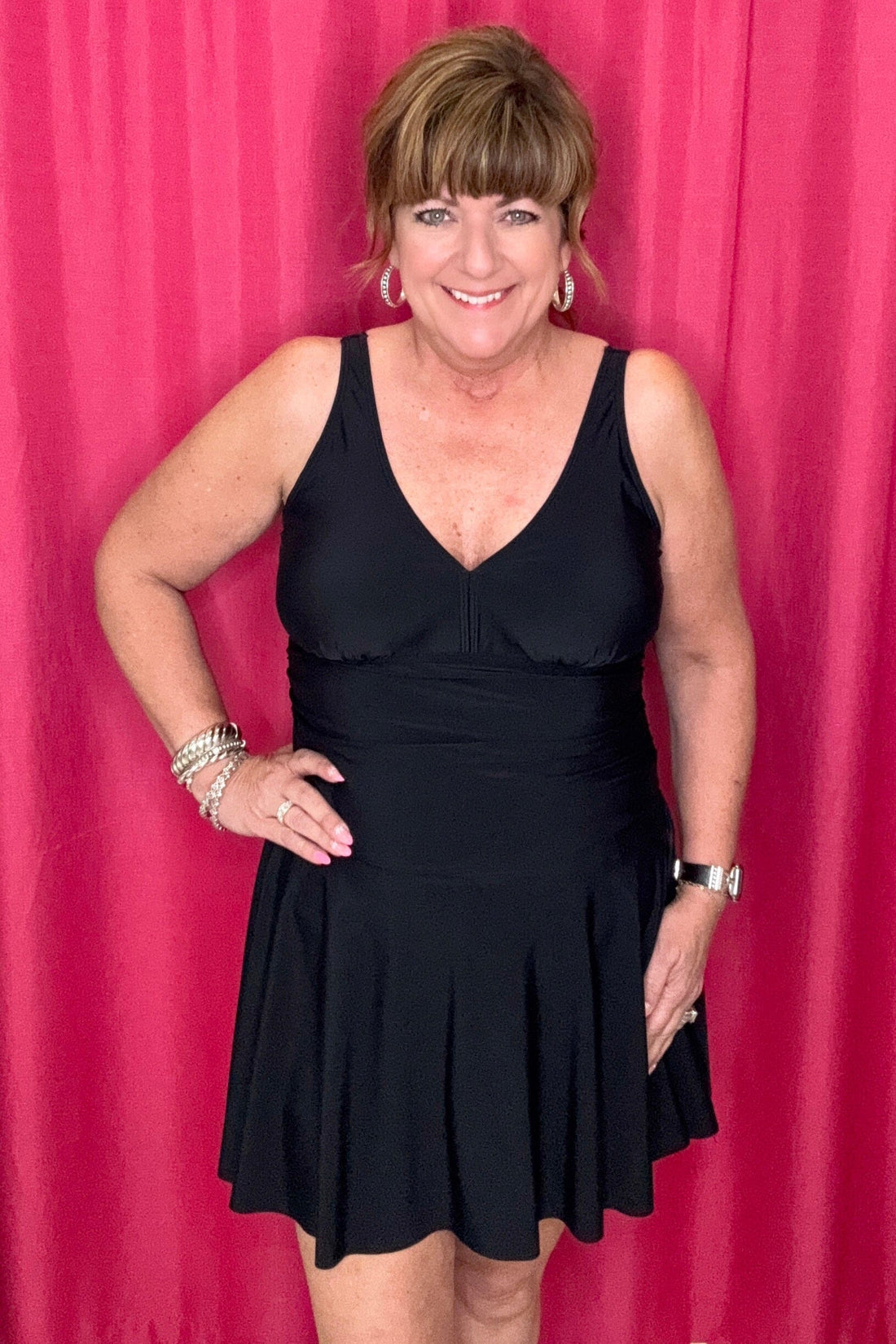 Black Swim Dress UNDER SOUTHERN GRACE 