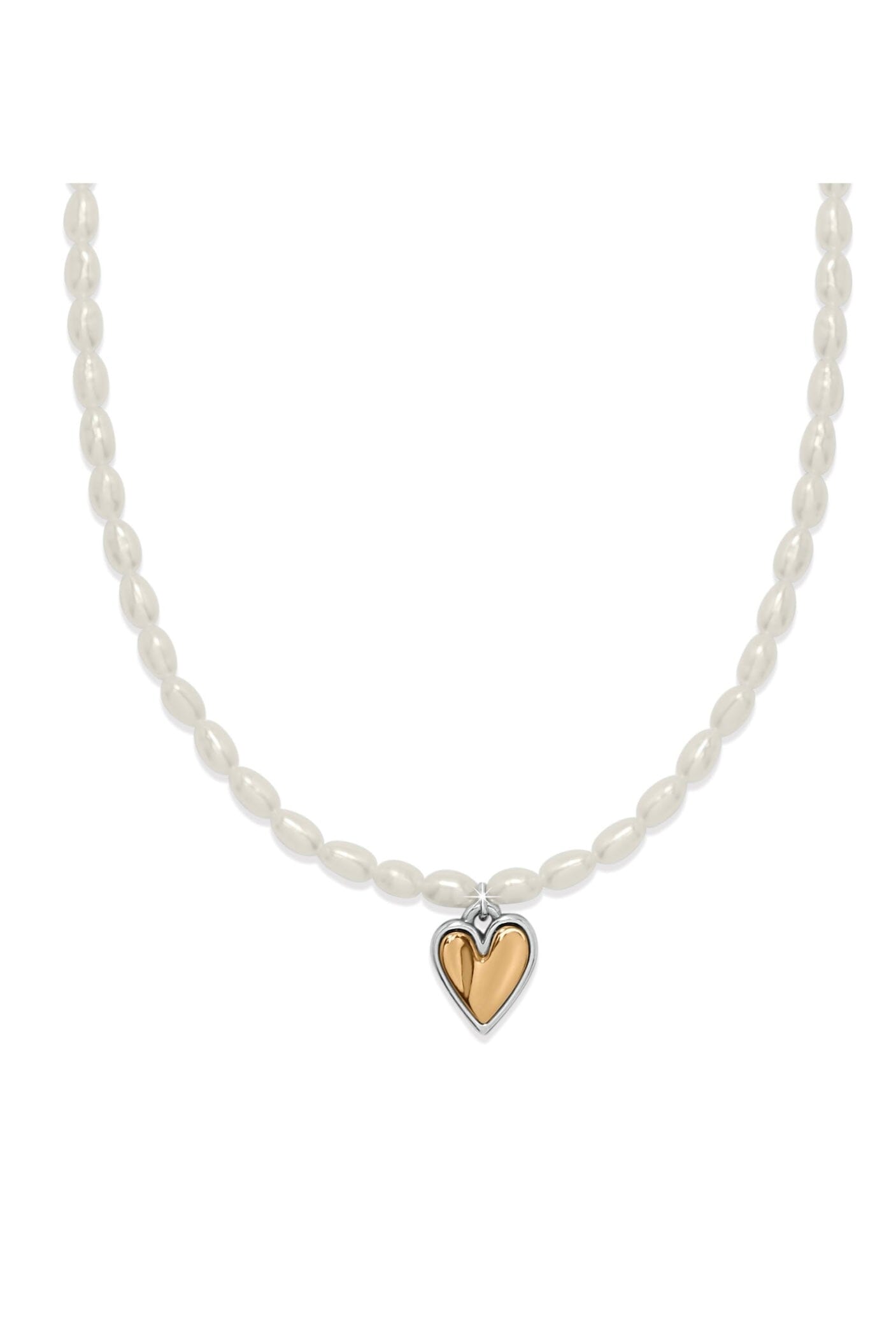 Cascade Embrace Pearl Heart Necklace BJEWELRY Brighton Collectables 