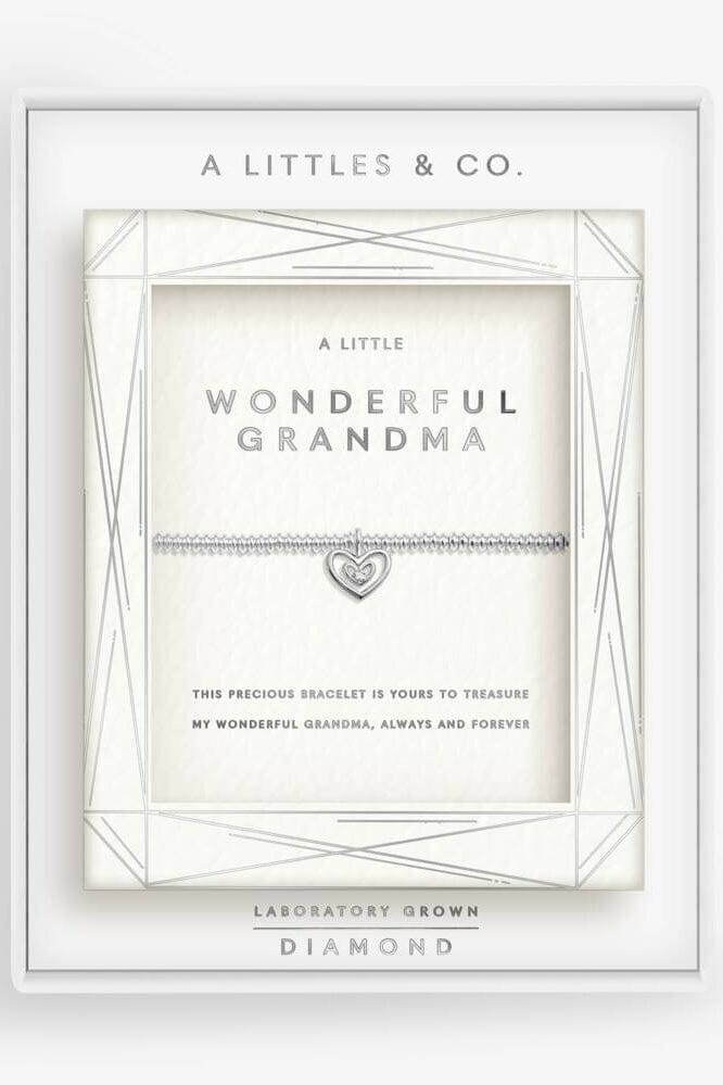 Wonderful Grandma Silver Plated Lab Grown Diamond JEWELRY A LITTLES &amp; CO 