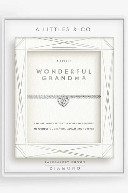 Wonderful Grandma Silver Plated Lab Grown Diamond JEWELRY A LITTLES &amp; CO 