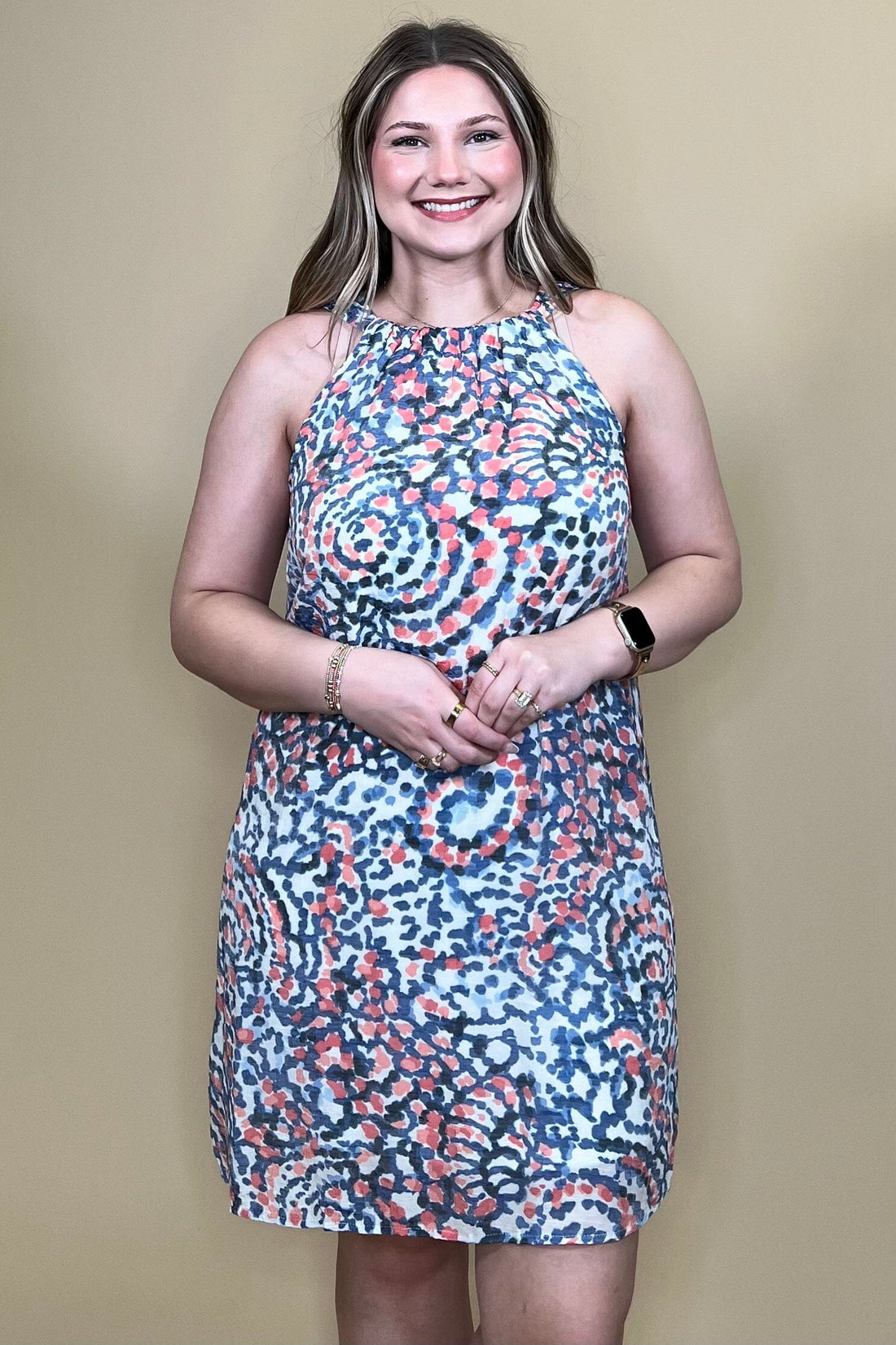 Sleeveless Dress w/Gathered Collar DRESS ZAC & RACHEL