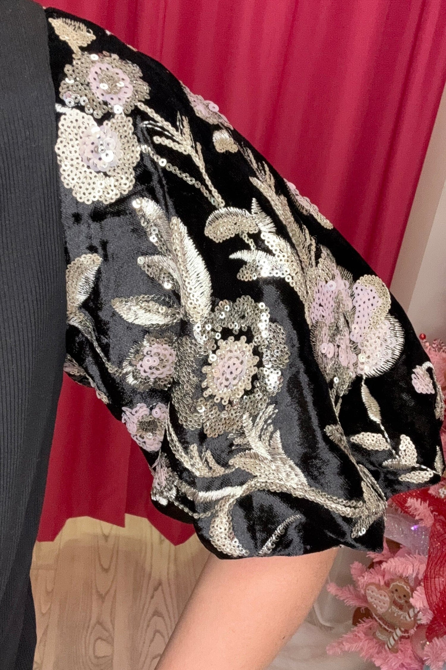 Short Sequin Sleeve Top JR TOP DRESSY EASEL 