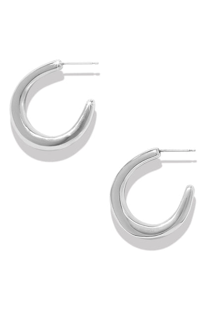 Cascade Rio Hoop Earrings-Silver BJEWELRY LEEGIN-BRIGHTON 