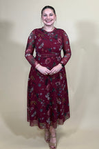Round Neck Floral Midi Dress DRESS:~~Unassigned~~ ISLE 