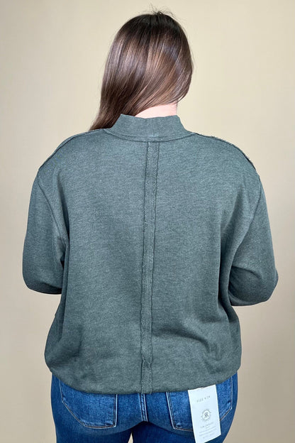 Ribbed Bubble Sweatshirt MISSY BASIC KNIT:~~Unassigned~~ TRIBAL 