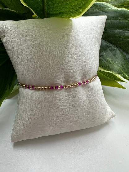 Enewton Hope Joy Pattern 2mm Bead Bracelet- Fuchsia JEWELRY ENEWTON 