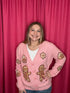 Pink Gingerbread Man Cardigan OUTFIT COMPLETER SOUTHERN GRACE 