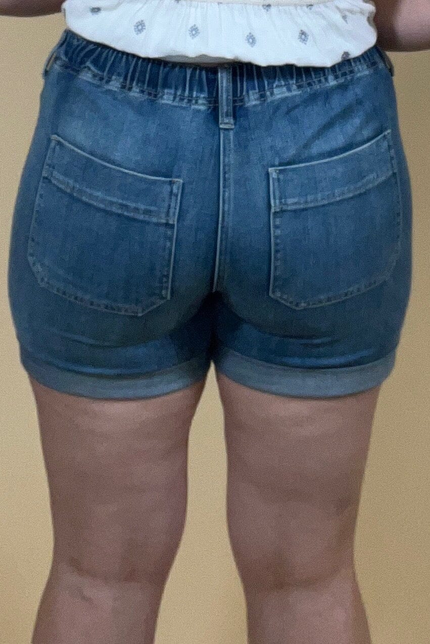Elastic Back Roll Cuff Short 5" Inseam BOTTOMS LIVERPOOL 