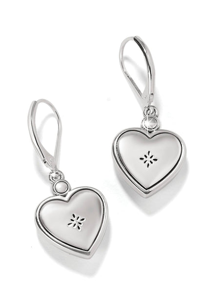 Mosaic Heart Two Tone Leverback Earrings BJEWELRY Brighton Collectables 