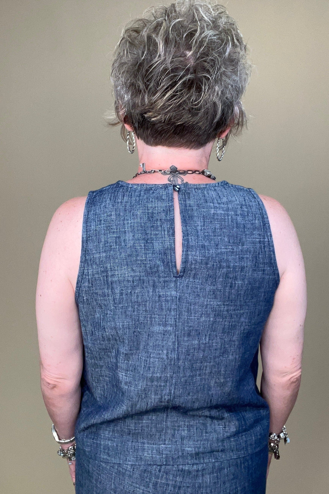 Chambray Mix Stevie Tank MISSY TOP SPECIAL NIC+ZOE 
