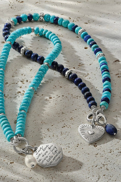 Token Charm Lapis Turquoise Necklace BJEWELRY Brighton Collectables 