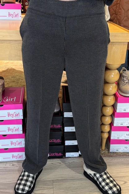 Pull On Textured Pant w/Pockets BOTTOMS SOUTHERN LADY 