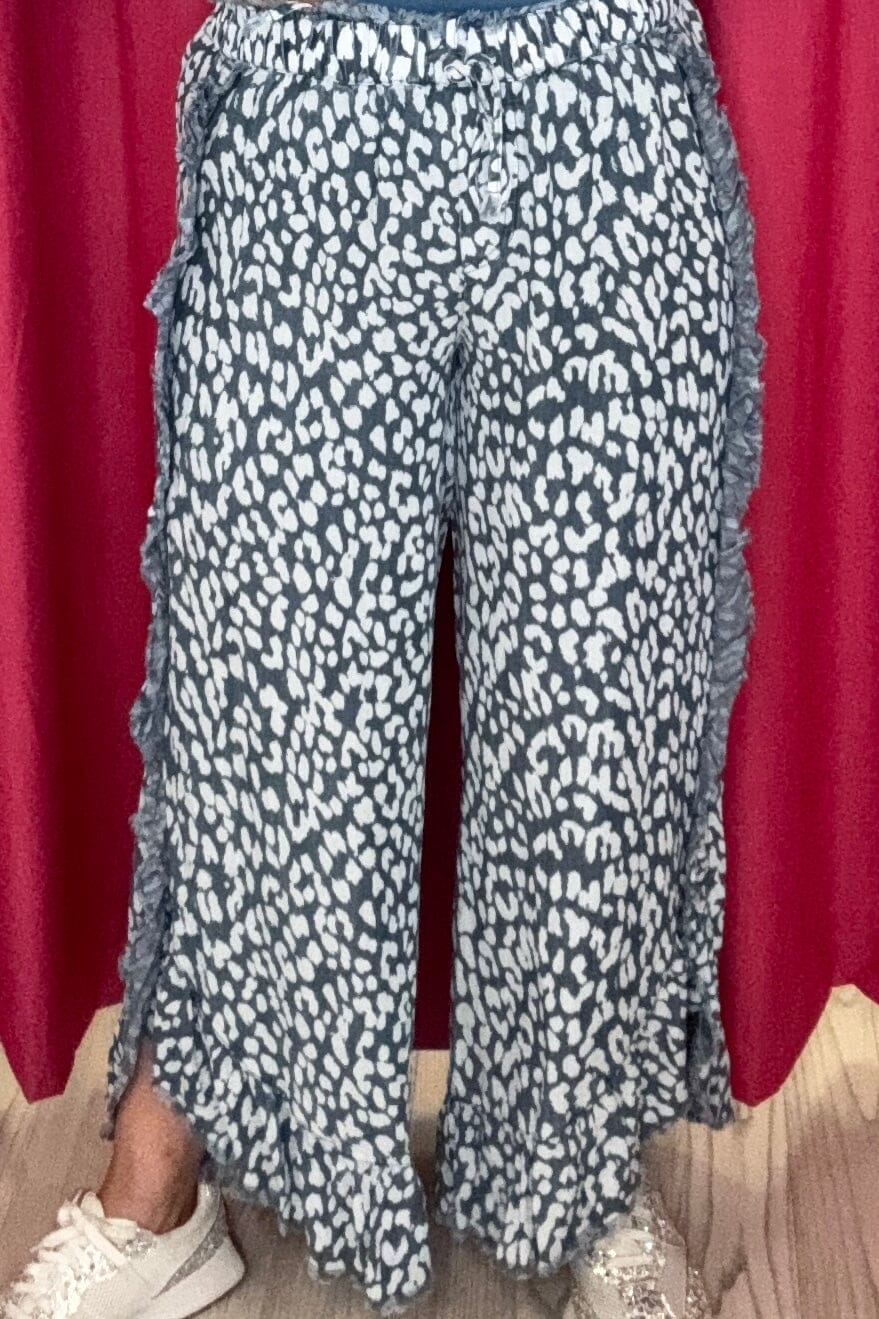 Pull On Pant w/Ruffle Fringe Detail BOTTOMS EASEL 