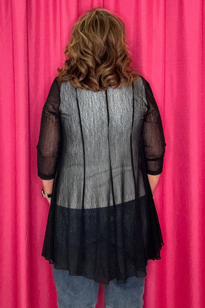 Long Sleeve Long Mesh Cardigan OUTFIT COMPLETER CREATION 