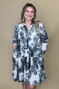 Textured Printed Button Down Dress DRESS PARSLEY & SAGE 