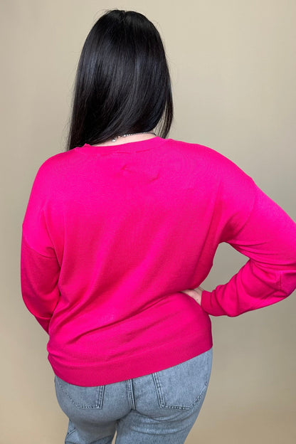 "Beach Please" Long Sleeve Pullover Sweatshirt MISSY TOP SPECIAL ZAC &amp; RACHEL 