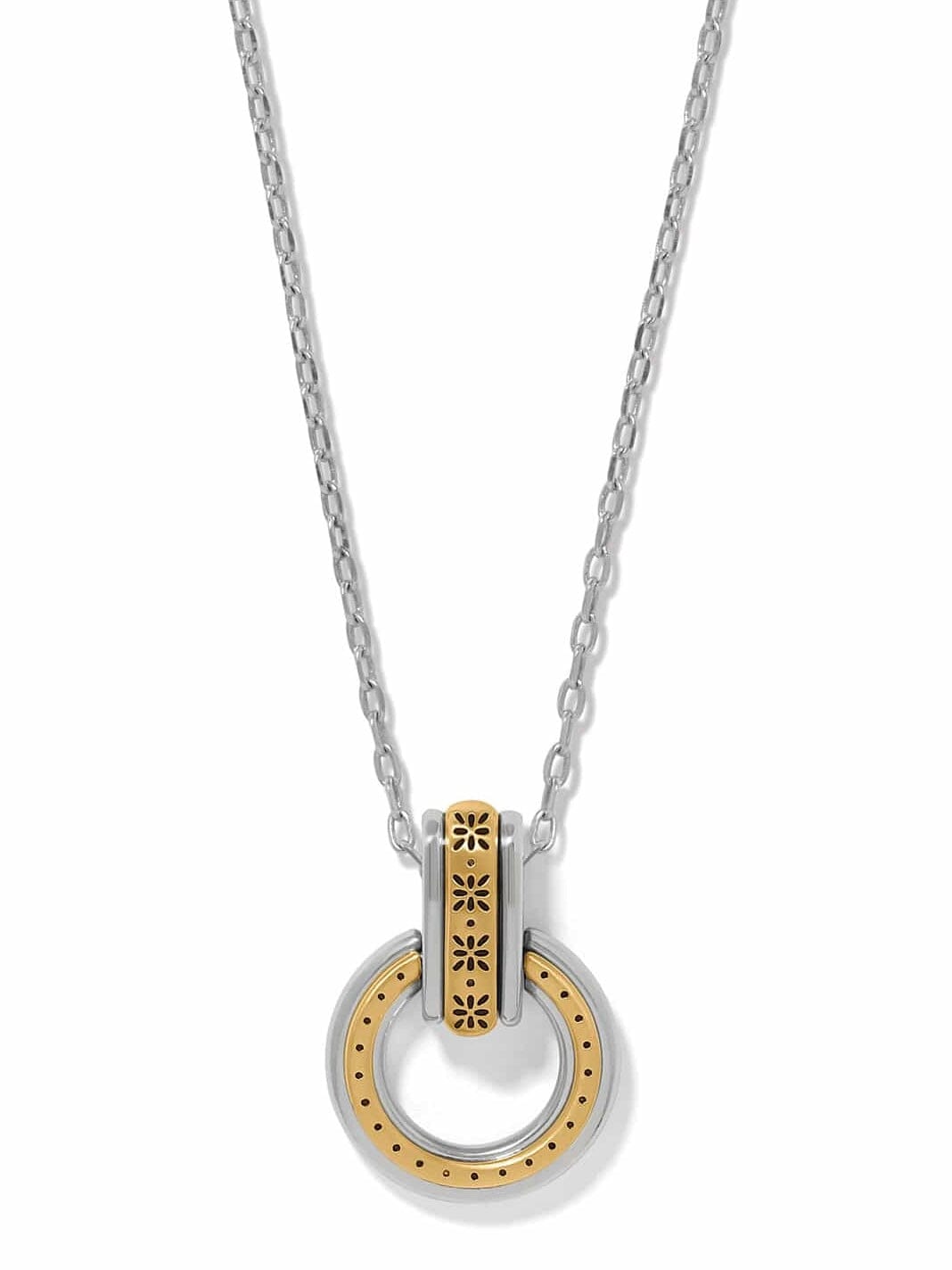 Mosaic Two Tone Link Ring Necklace BJEWELRY:~~Unassigned~~ LEEGIN-BRIGHTON 