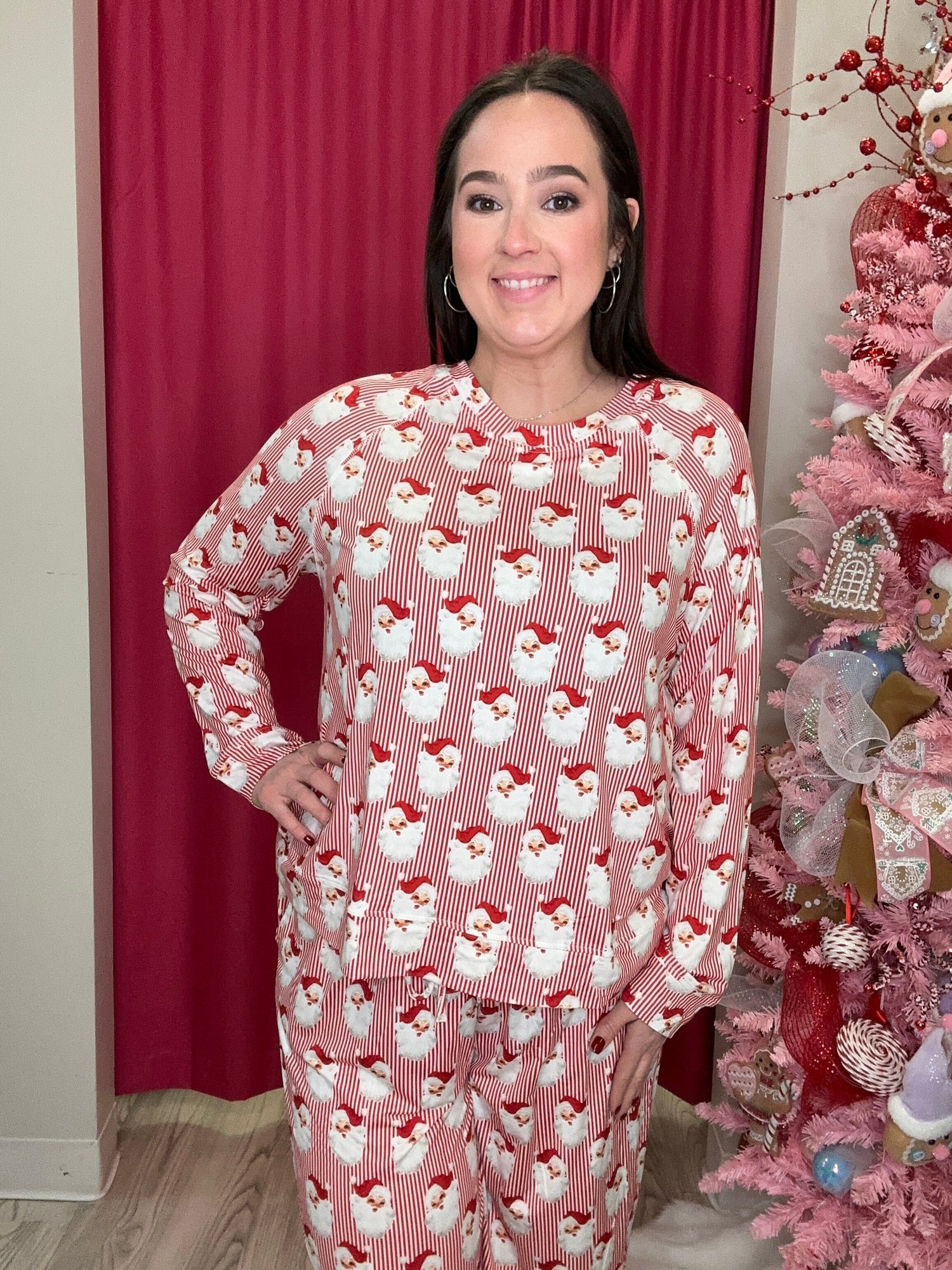 Santa Baby Red PJ Set UNDER MARYSQUARE 