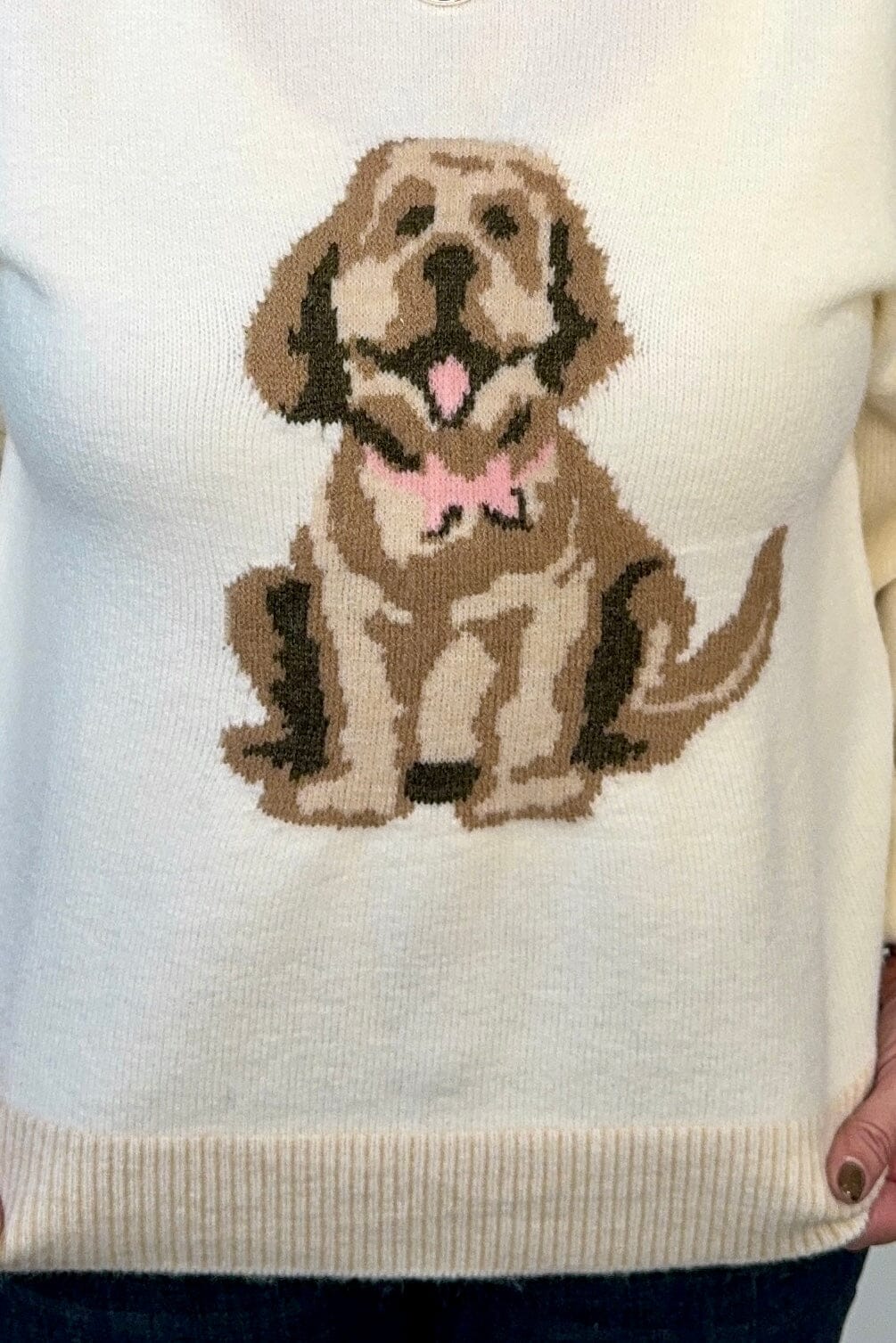 Dog Graphic Sweater SWEATER:~~Unassigned~~ VERYJ 
