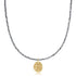 Enewton 15" Chocker Silver Faceted Hematite 2mm Inspire Gold Charm Beaded Necklace JEWELRY ENEWTON 