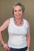 Pointelle Rib Ella Tank - White MISSY BASIC KNIT NIC+ZOE 