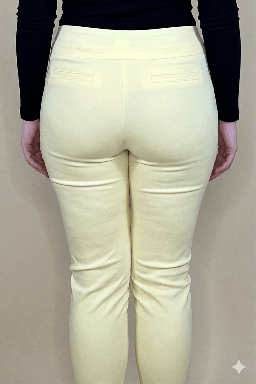 Full Length Pull On Pant - Yellow BOTTOMS ZAC &amp; RACHEL 