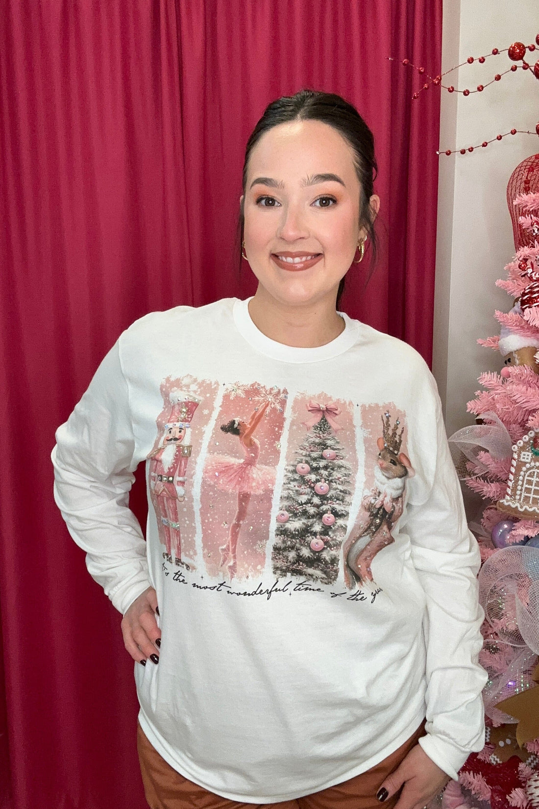 Long Sleeve Nutcracker T-Shirt MISSY BASIC KNIT JCOONS
