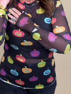 Pumpkin Pop Mesh MISSY BASIC KNIT:~~Unassigned~~ JESS LEA 