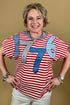 1776 On A Short Sleeve Striped Top JRTOP CASUAL TOP SOUTHERN GRACE 