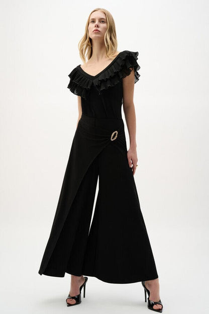 Pull On Pant w/ Gold Oval Buckle BOTTOMS JOSEPH RIBKOFF 