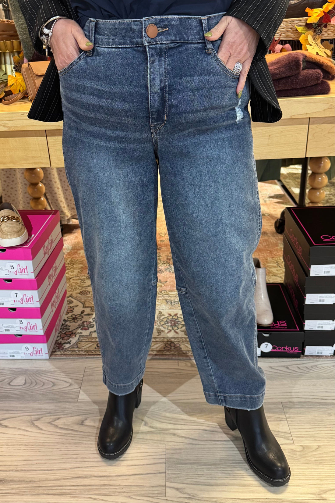 Ab Solution Skyrise Relaxed Barrel Leg JEANS DEMOCRACY 