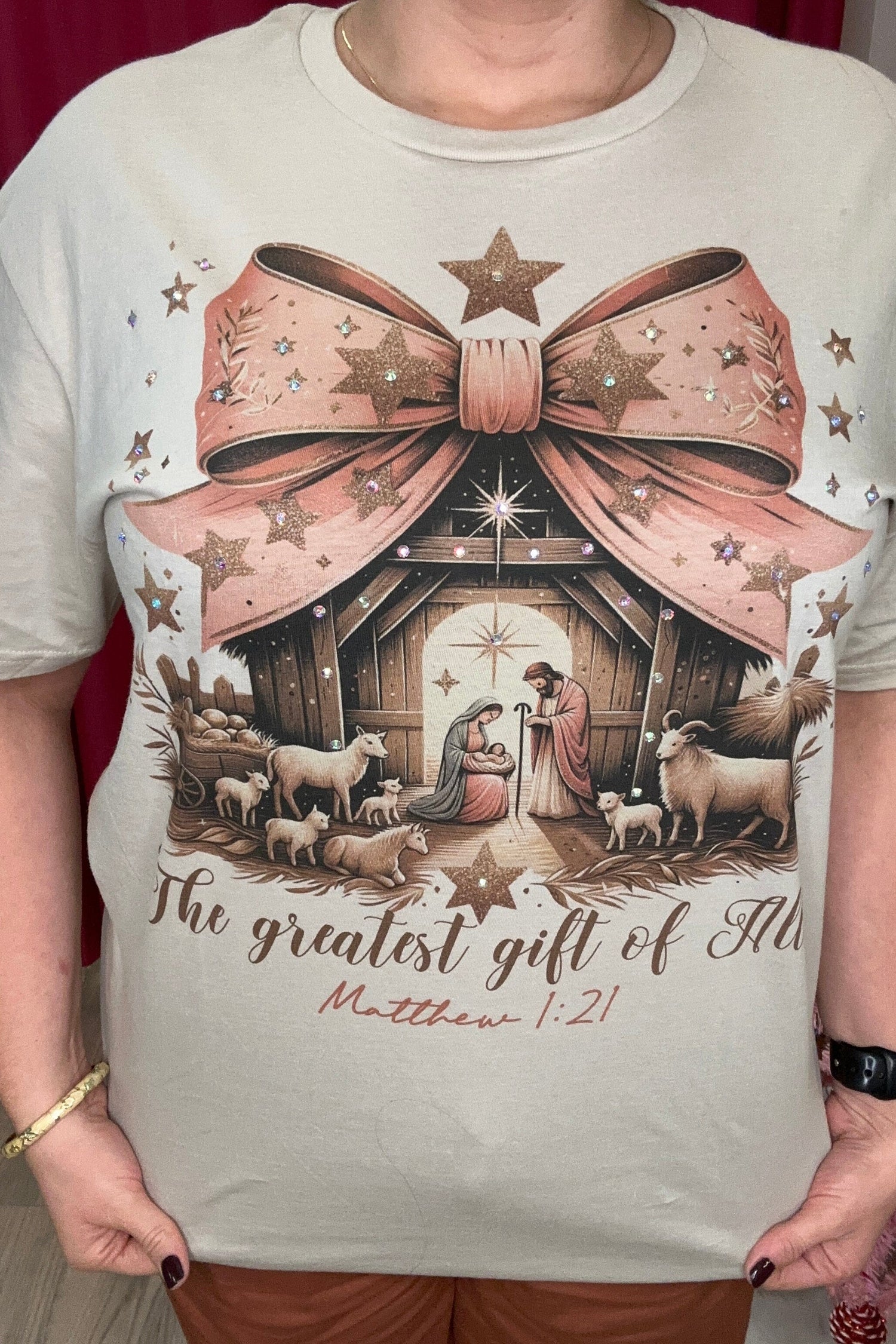 Manger Scene T-Shirt MISSY BASIC KNIT JCOONS 