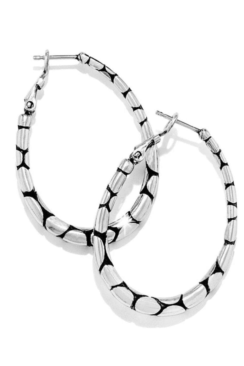 Pebble Oval Hoop Earrings BJEWELRY Brighton Collectables
