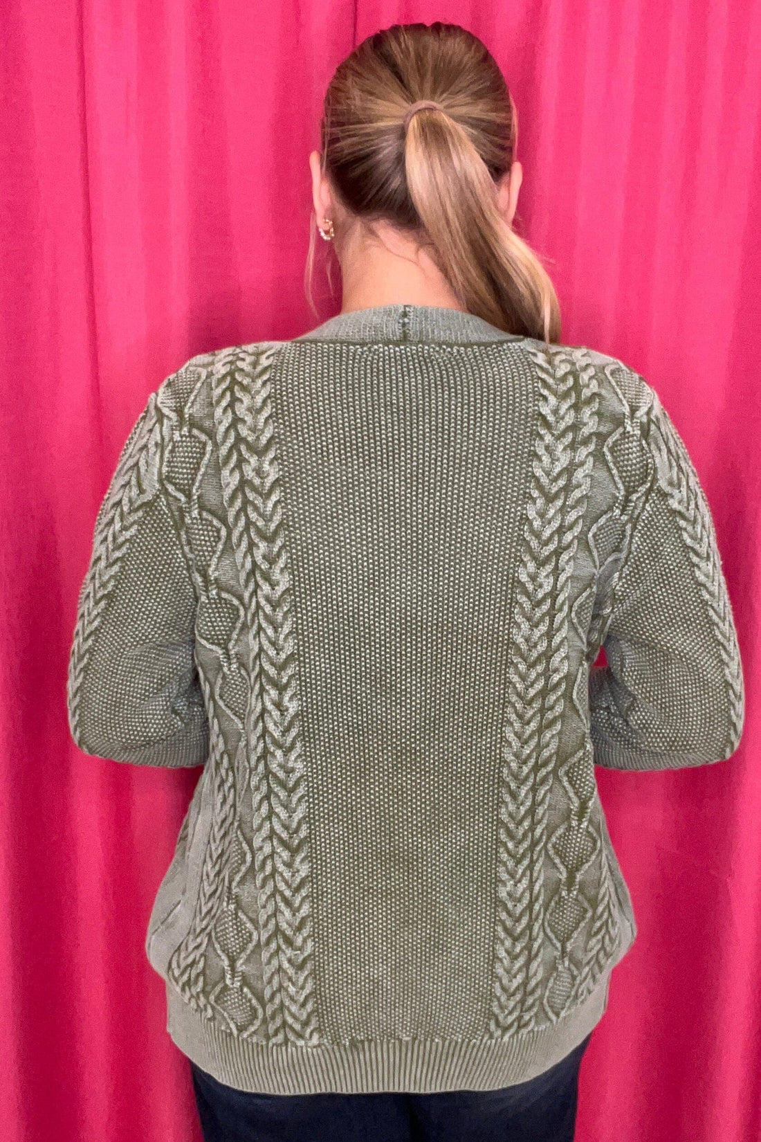 Long Sleeve Textured Cardigan w/Pockets OUTFIT COMPLETER SOUTHERN LADY 