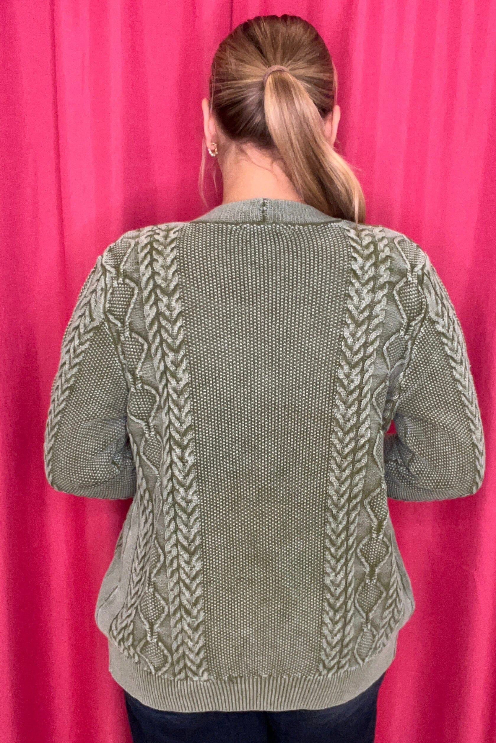 Long Sleeve Textured Cardigan w/Pockets OUTFIT COMPLETER SOUTHERN LADY 