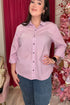 Short Sleeve Button Down Collared Shirt MISSY TOP SPECIAL SOUTHERN LADY 