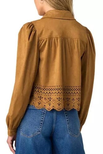 Puff Sleeve Jacket w/ Laser Cut Hem OUTFIT COMPLETER LIVERPOOL 