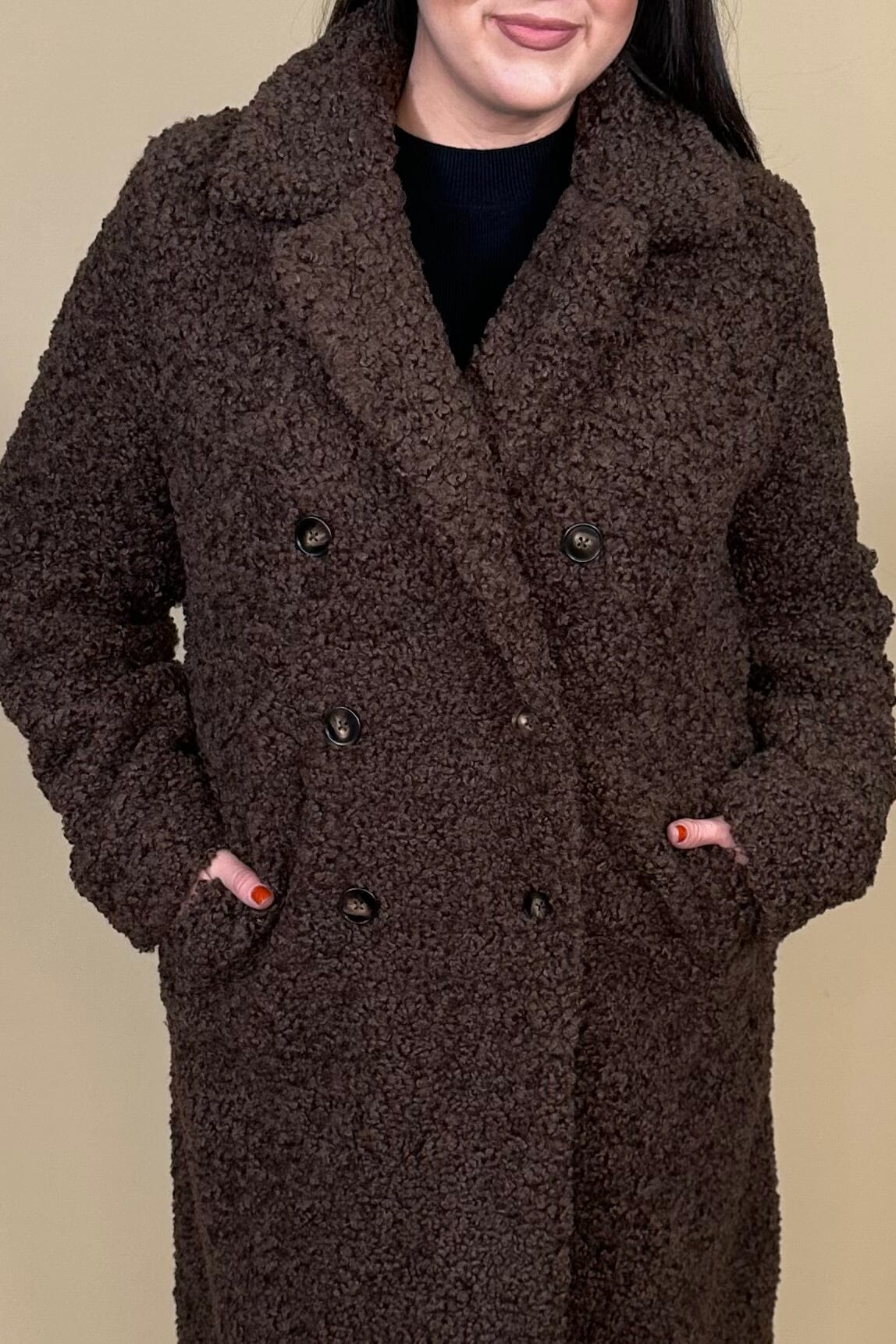 Double Breasted Teddy Bear Coat JACKET:~~Unassigned~~ LIVERPOOL 