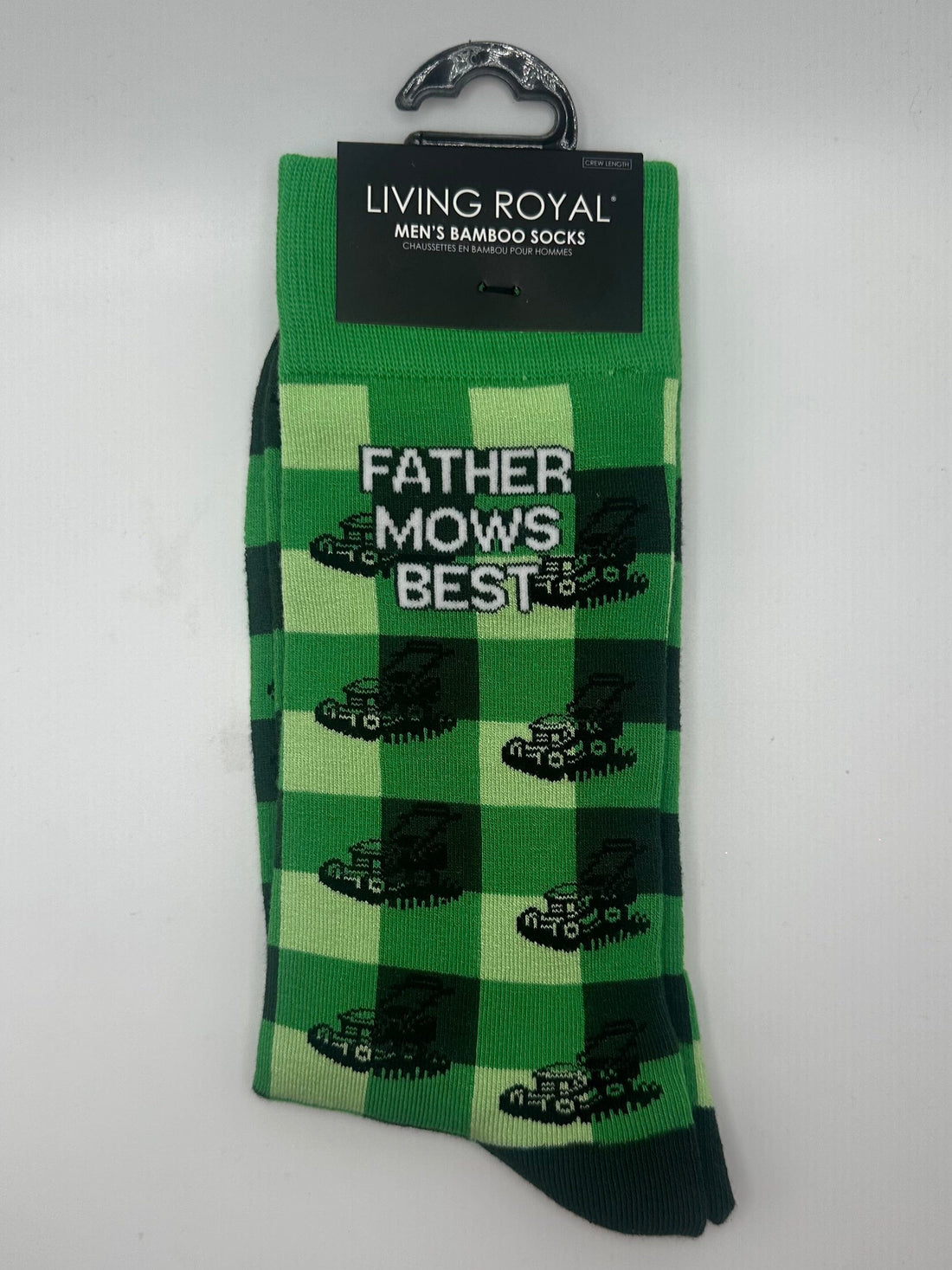 Father Mows Best Mens Bamboo Crew Socks GIFT/OTHER LIVINGROYAL 
