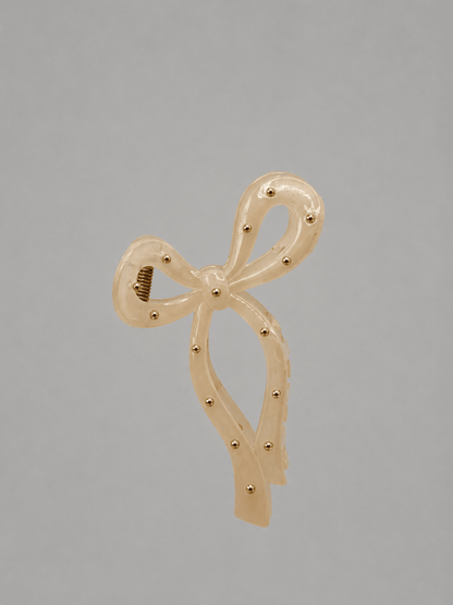 Cream Bow Claw Clip GIFT/OTHER MADEBYHARCO 