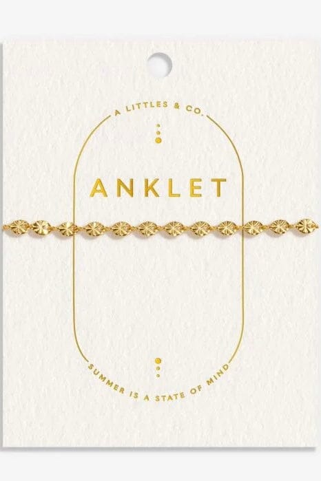 Sparkle Chain Gold-Tone Plated Anklet JEWELRY A LITTLES &amp; CO 