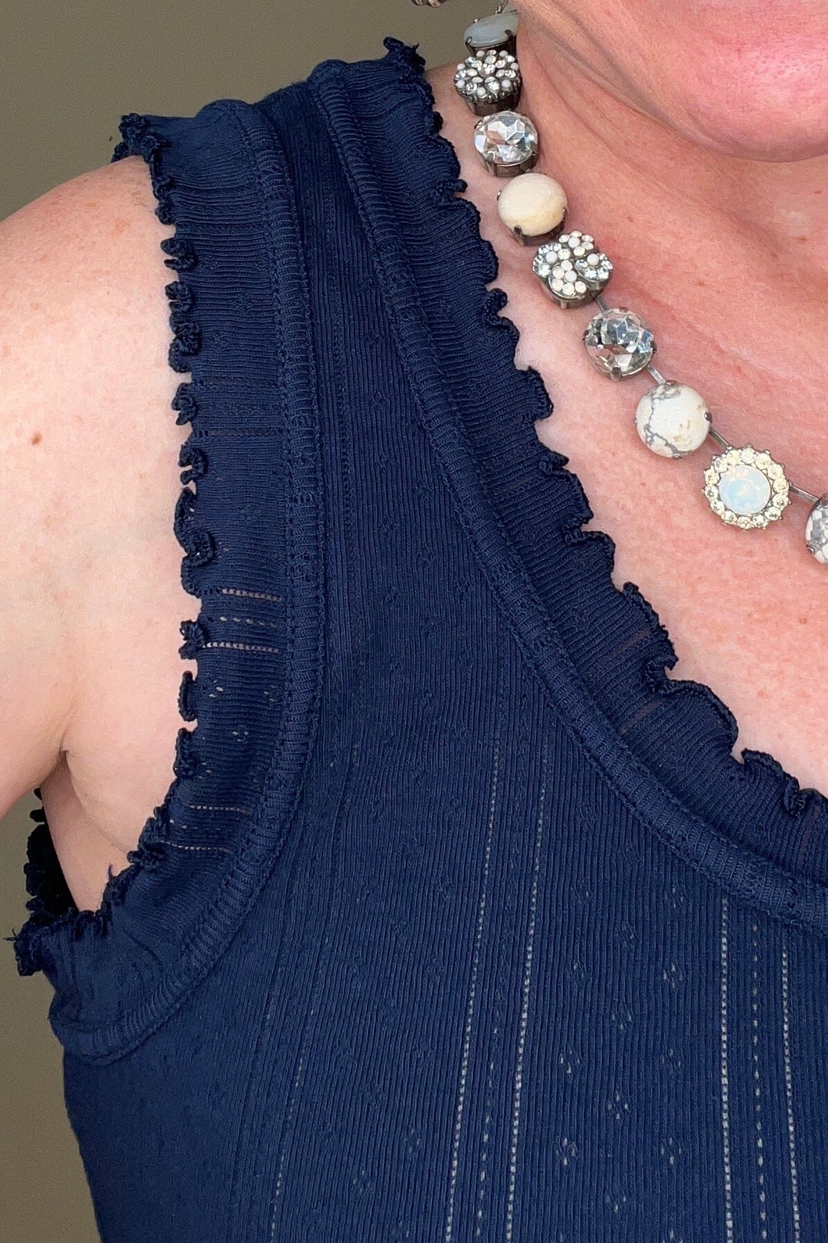 Pointelle Rib Ella Tank - Ink MISSY BASIC KNIT NIC+ZOE 