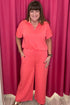 Pull On Wide Leg Crop Trouser BOTTOMS LIVERPOOL SUNSETCORAL XS 