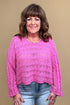 Round Neck Long Sleeve Cropped Knit Sweater JRTOP CASUAL TOP POL CLOTHING 