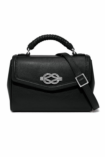 Black Tatum Small Flap Satchel BHANDBAGS Brighton Collectables 